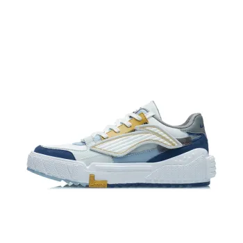 LiNing Attack Ace Advance Anti Slip And Wear Resistant Lightweight Low Top Skateboard Shoes Men's Sea Salt Blue
