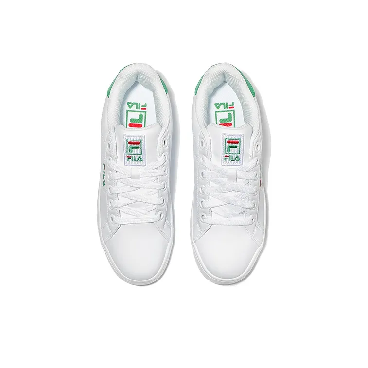 FILA Court Deluxe Skateboard Shoes Unisex White Green Korean Style-3