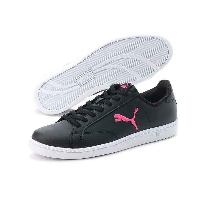 PUMA Smash Cat L Anti-Slip Wear-Resistant Low-Top Skateboard Shoes Unisex Black Pink-3