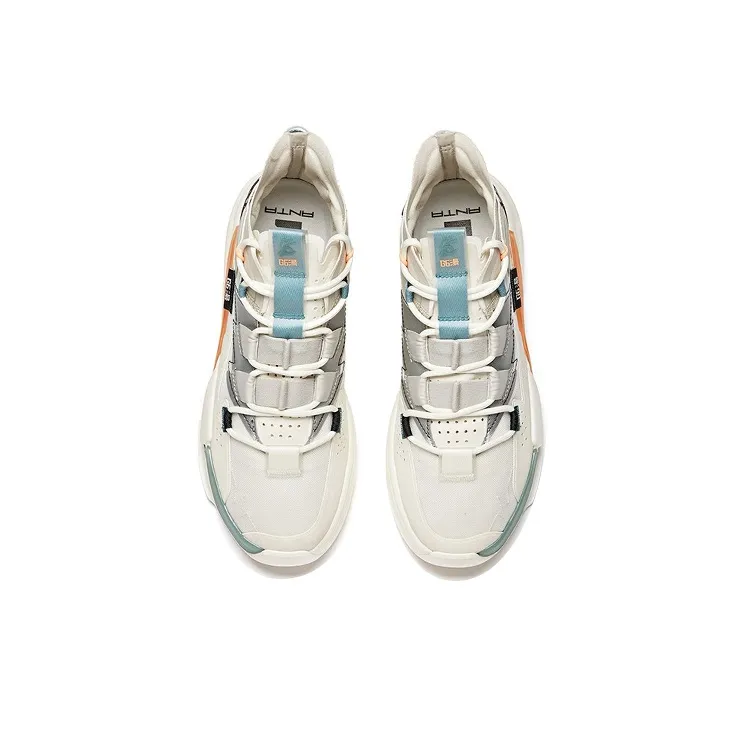 Anta Life Collection KT G6 Soup Slip-Resistant Cushioning Skateboard Shoes White Gray-2