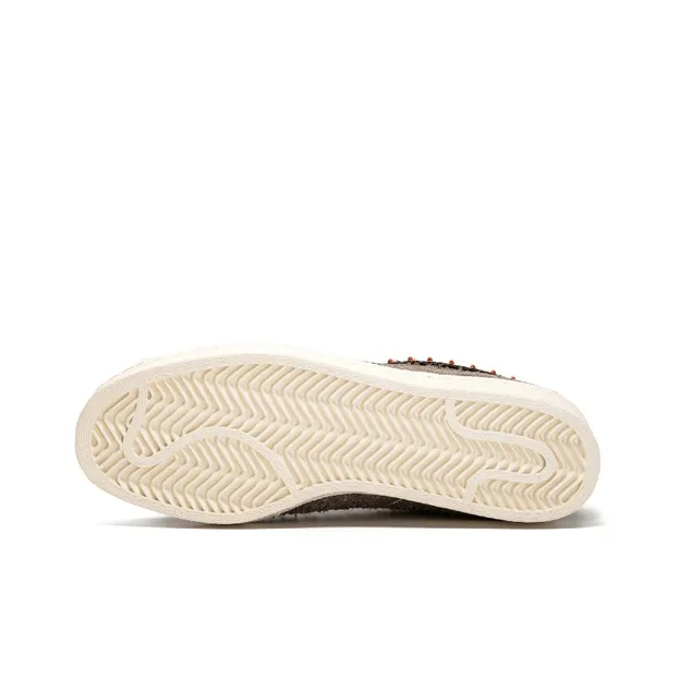 Adidas Originals Superstar 80v Invincible Slip Resistant Low Top Skateboard Shoes Unisex Brown-4