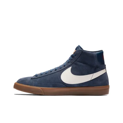 Nike Blazer Mid Mid Tops Retro Navy Blue