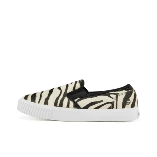 Timberland Skateboard Shoes Women's Low-Top Zebra Print