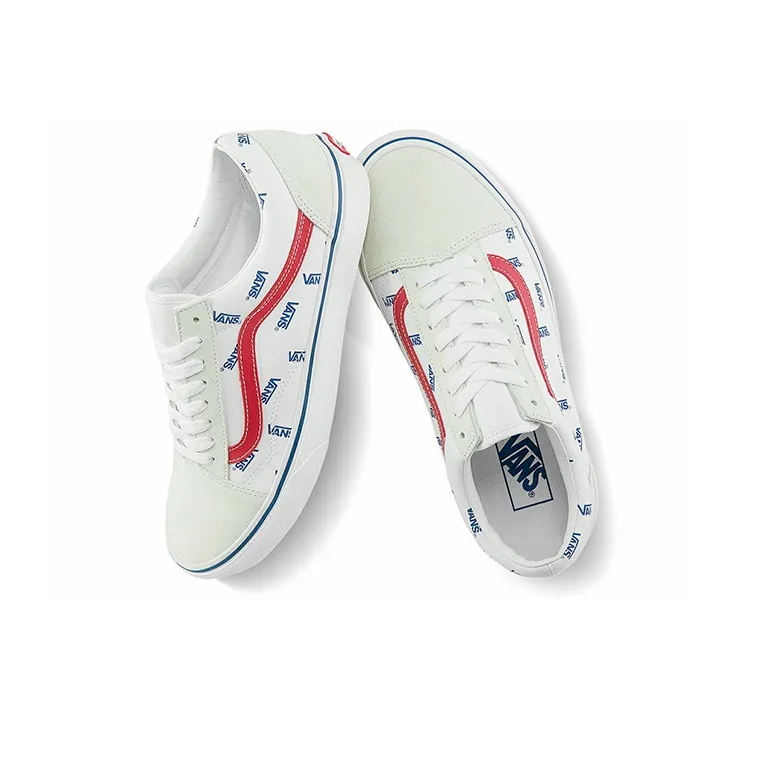 Vans Old Skool 'All Over Logo White'-3