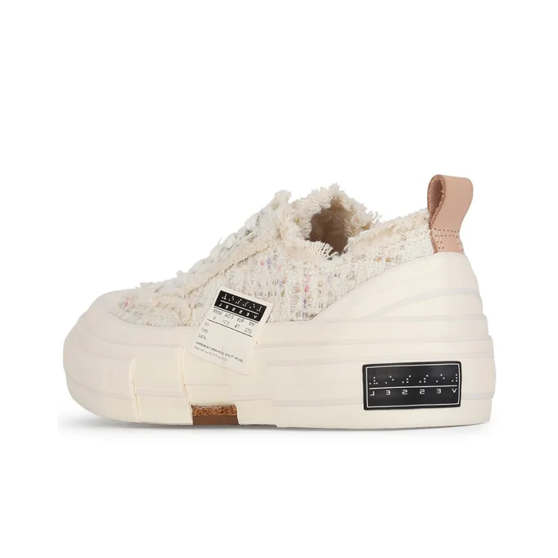 VESSEL G.O.P. Durable Breathable Low Top Skateboard Shoes Unisex White-1