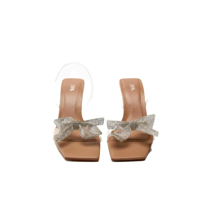 ZARA One Strap Sandals Women's Transparent-2