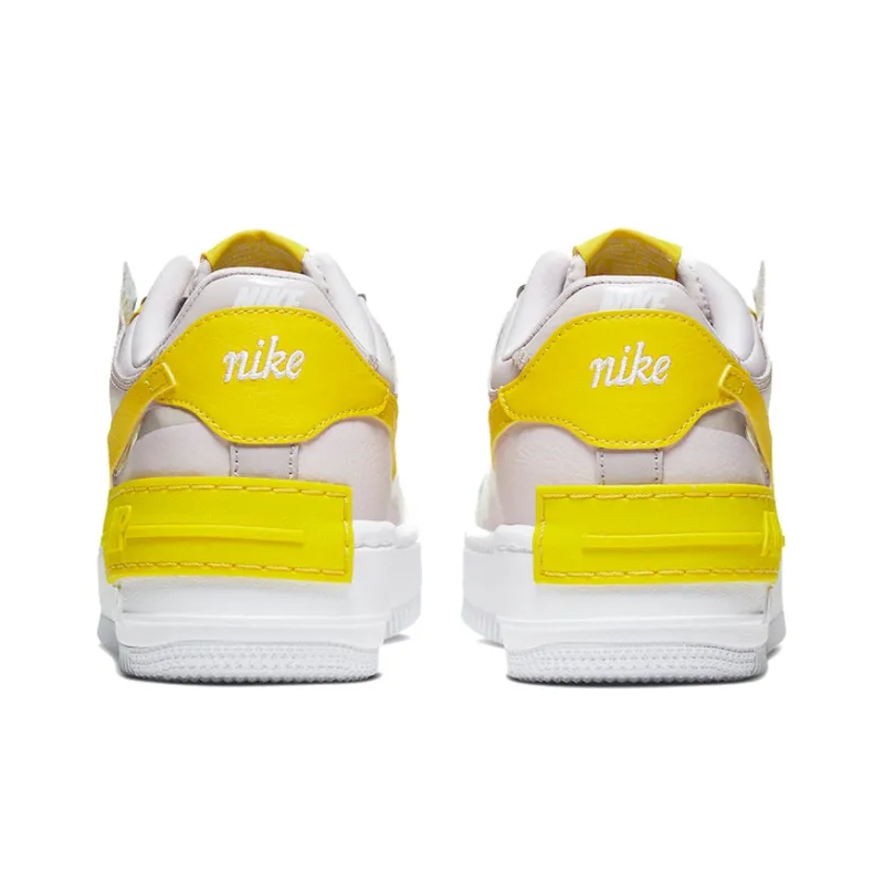 Nike Air Force 1 Low Shadow White Barely Rose Speed Yellow Women's-4