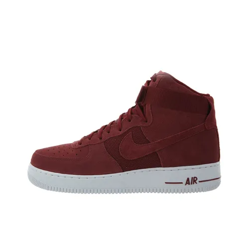 Nike Air Force 1 Skateboard Shoes Men High-Top Maroon/White