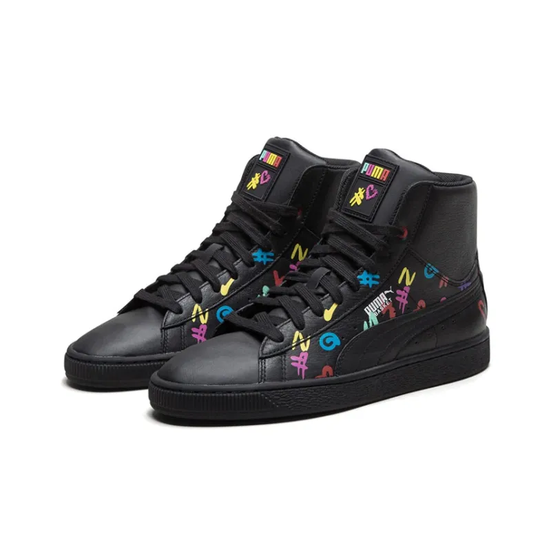 PUMA Bt X PUMA Basket Black Casual Skateboarding Shoes-2