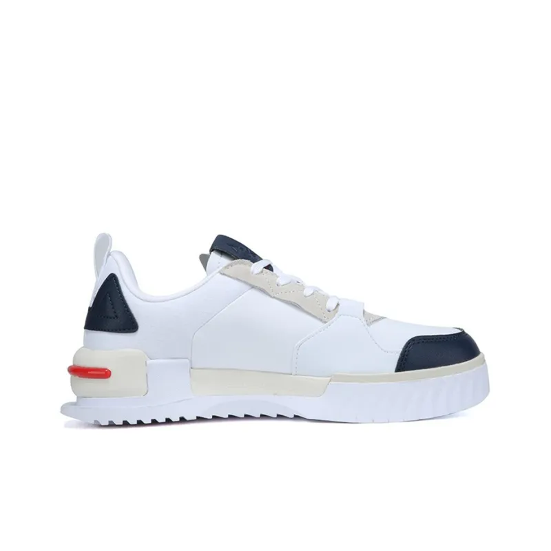 PEAK Taichi Player Anti Slip And Wear Resistant Lightweight Low Top Skateboard Shoes White Blue-1