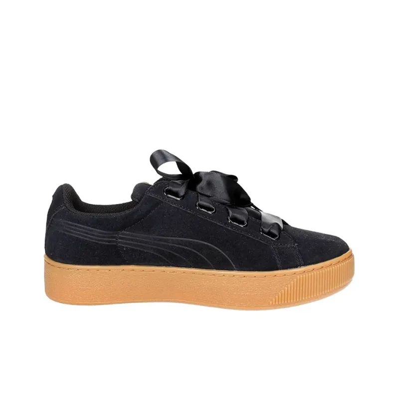 PUMA Vikky Platform Ribbon Black/Gum Women's-1