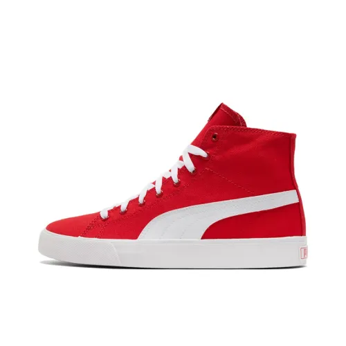 PUMA Bari Skateboard Shoes Unisex Mid-Top Red