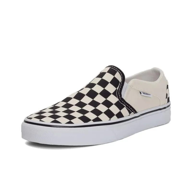 Vans Asher Checkerboard Black White Women's-2