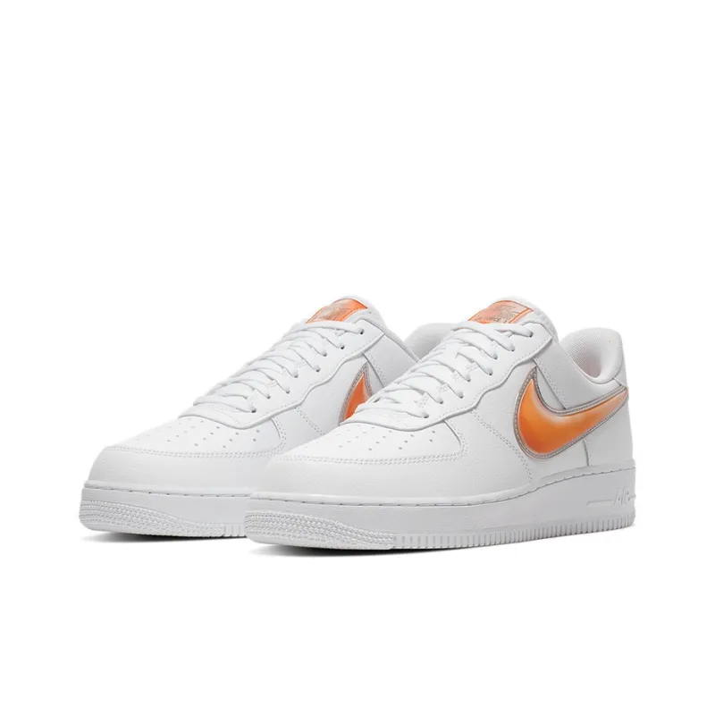 Nike Air Force 1 Low Oversized Swoosh White Orange Peel-2