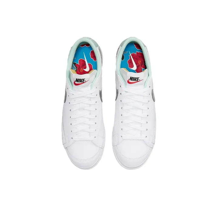 Nike Blazer Low Platform White Black Mint Foam Iridescent Women's-3