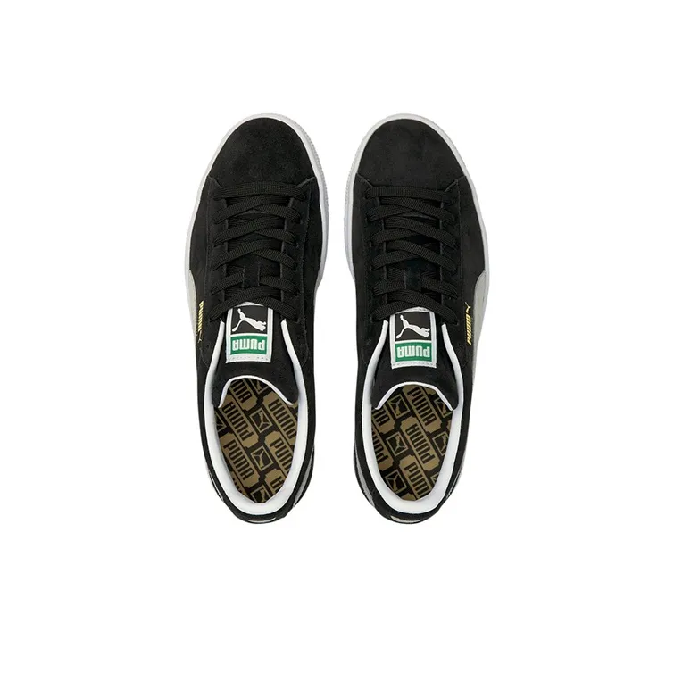 PUMA Suede Classic Xxi Low-Top Skateboard Shoes Unisex Black White-2