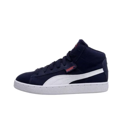 PUMA 48 Mid Cv Coverage Lightweight Breathable Mid-Top Skateboard Shoes Men's Blue White