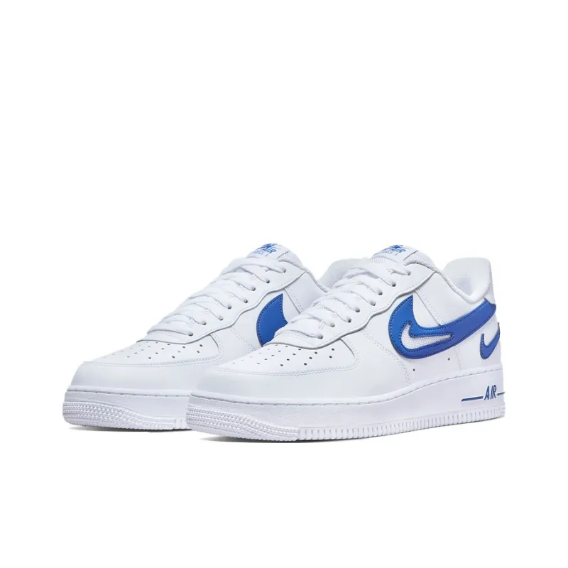 Nike Air Force 1 Low '07 Fm Cut Out Swoosh White Game Royal-2
