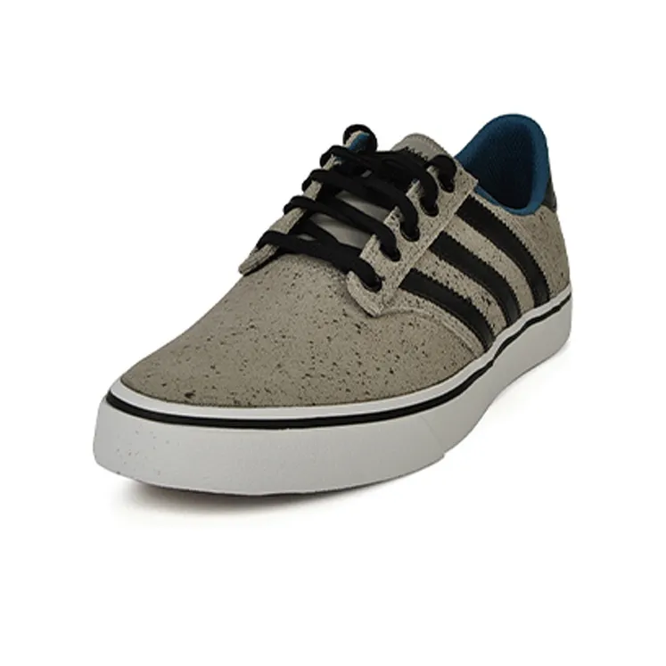 Adidas Originals Seeley Wear-Resistant Low-Top Skateboard Shoes Men's Gray Black White-2