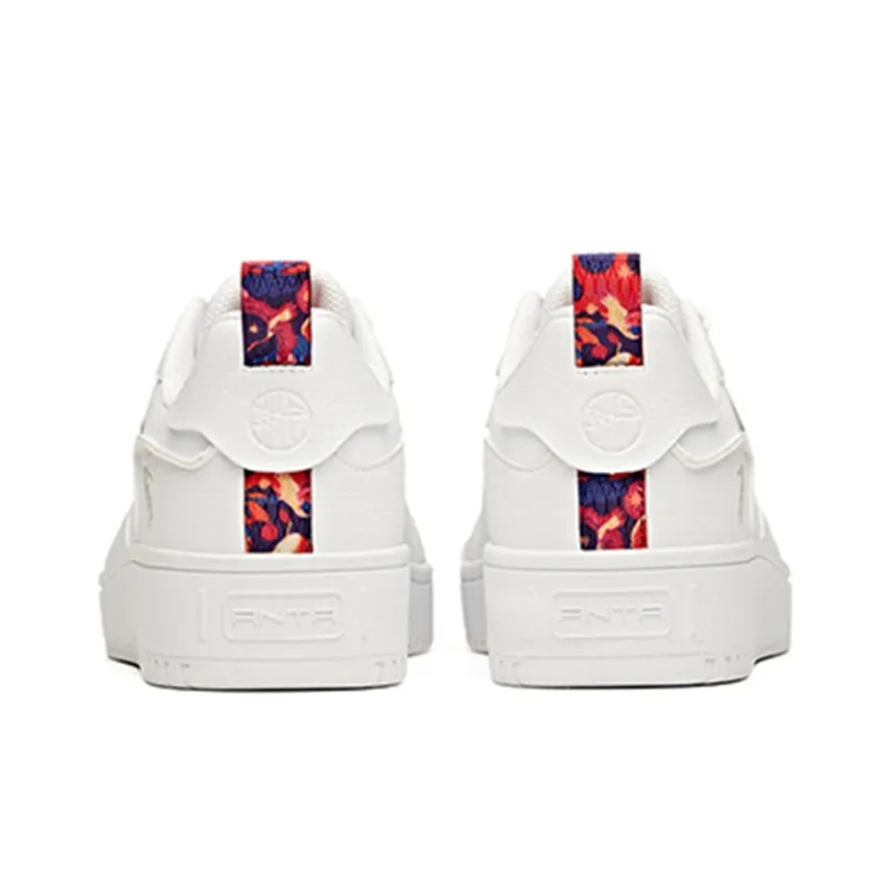 Anta Low Top Skateboard Shoes Men's White Red-4