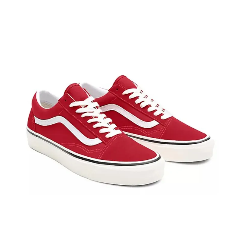 Vans Customs Old Skool Shoes Red-2