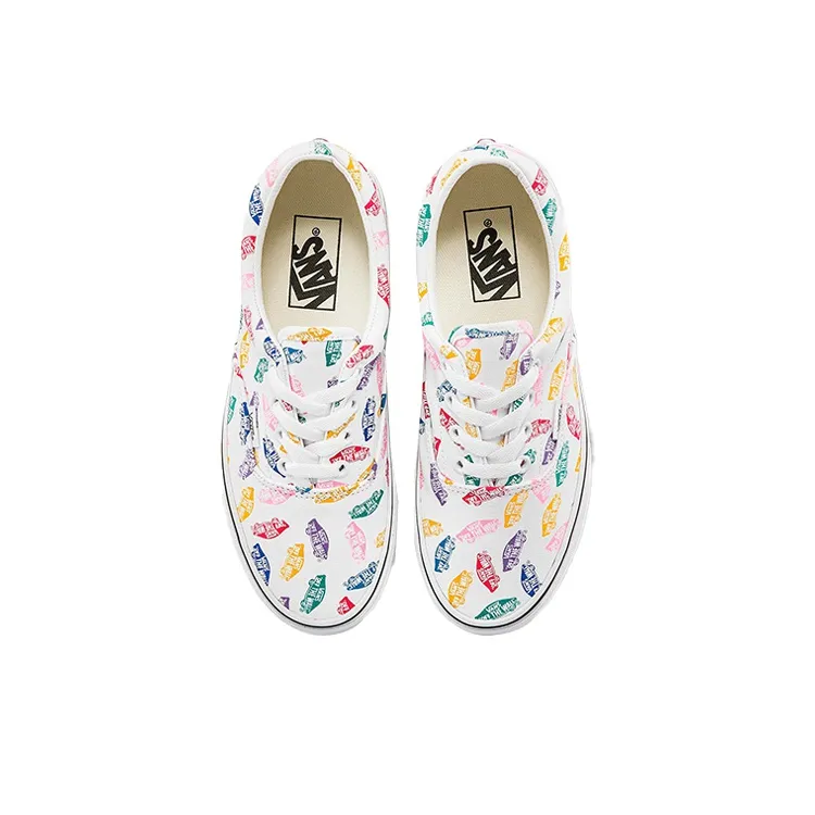 Vans Unisex Era Low Top Printing Sneakers White Multi Color-2