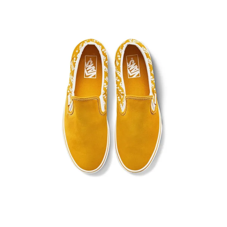 Vans Classic Slip On 'Logo Repeat Cadmium Yellow'-2