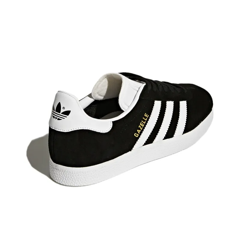 Adidas Originals Gazelle Black White Gold Metallic Women's-3