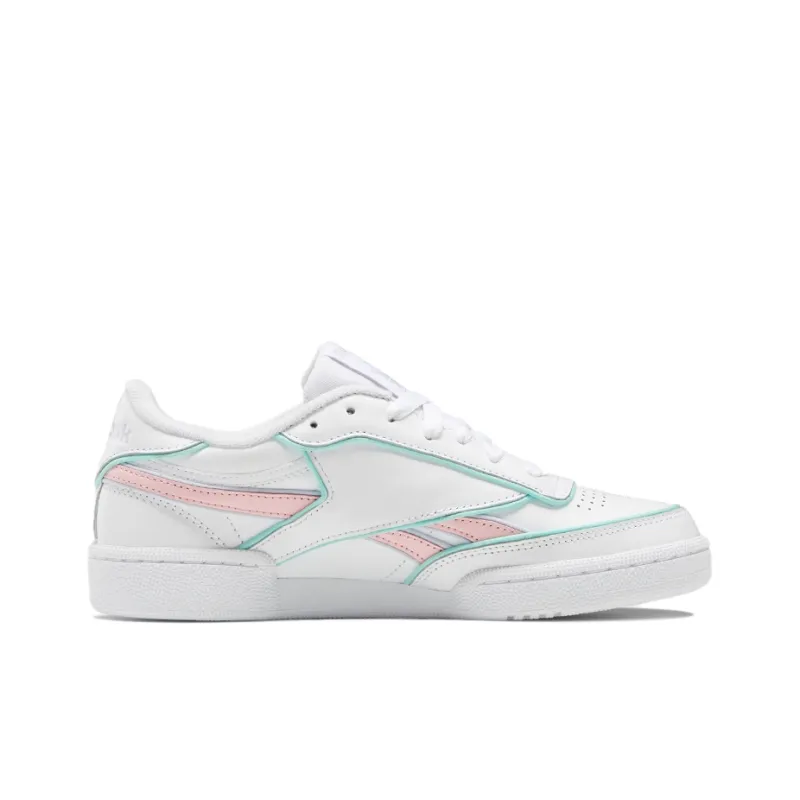 Reebok Club C Series Skateboard Shoes Women's Low-Top White/Pink-1