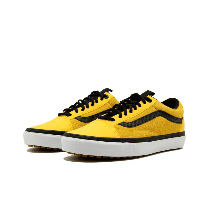 Vans Old Skool Mte D Slip-Resistant Low-Top Skateboard Shoes Unisex Yellow White-2