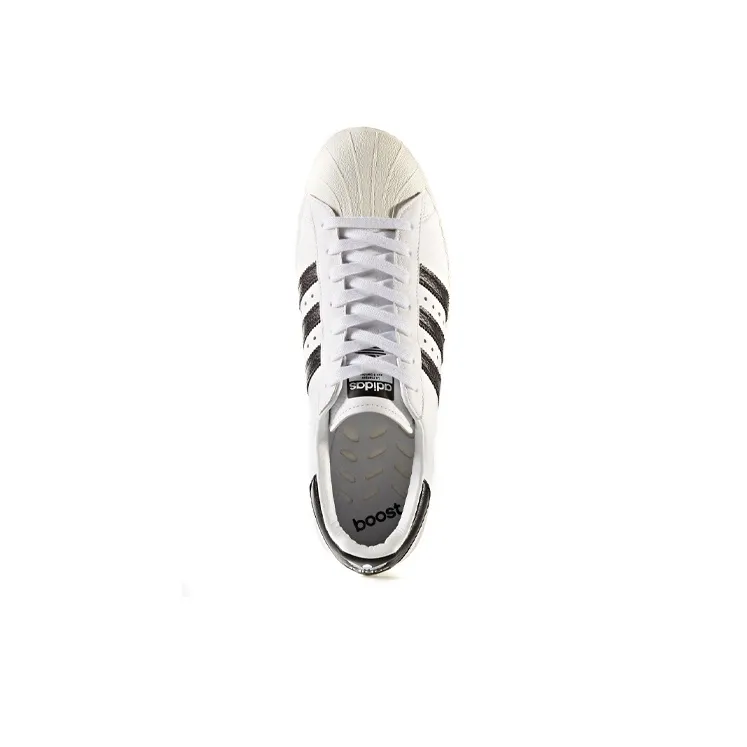 Adidas Originals SUPERSTAR Boost Non-slip Lightweight Low-Top Skateboard Shoes Men's White-4