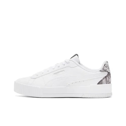 PUMA Carina Series Skateboard Shoes Women's Low-Top White/Black