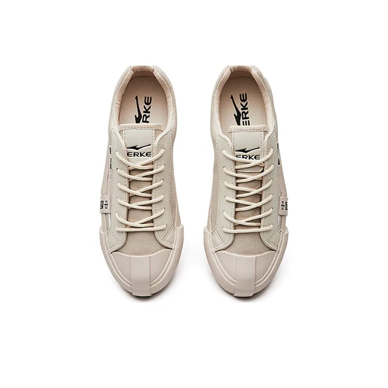 Erke China Fortune Blessing Low-Top Skateboard Shoes Women's Ivory White-2