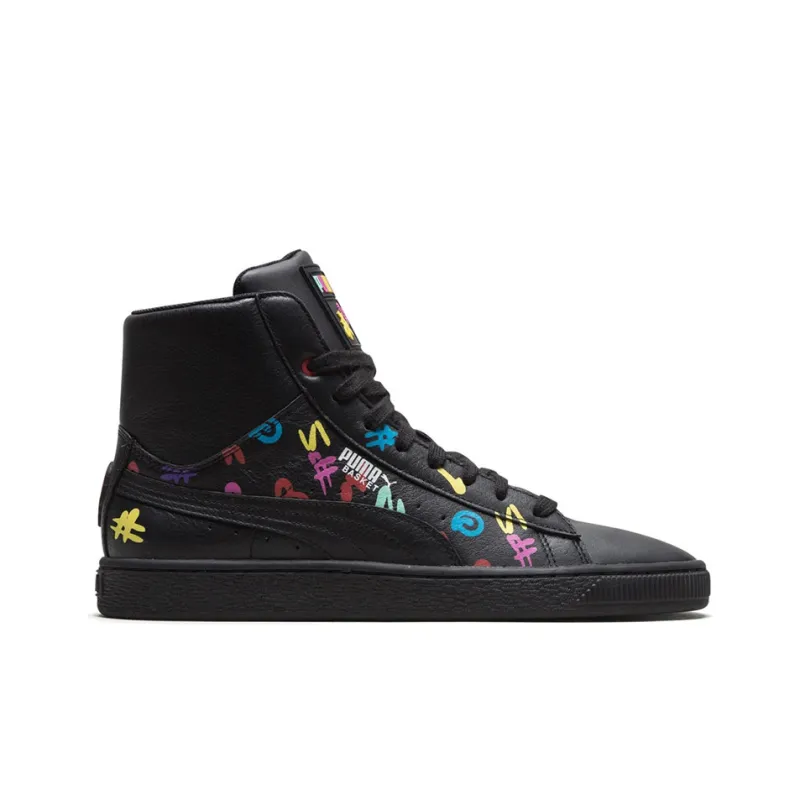 PUMA Bt X PUMA Basket Black Casual Skateboarding Shoes-1