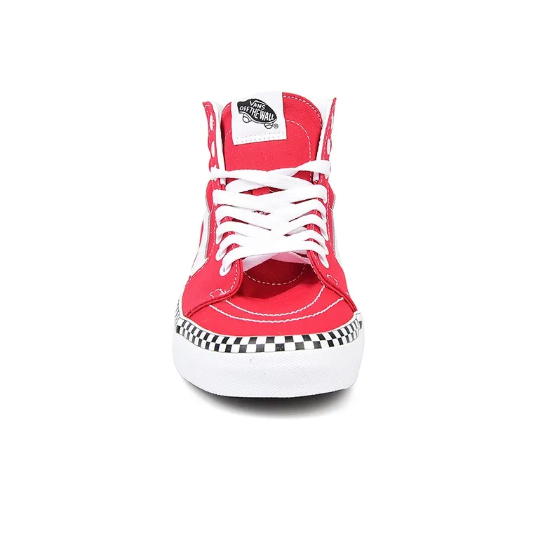 Vans SK8 Hi Check Foxing - Racing Red-3