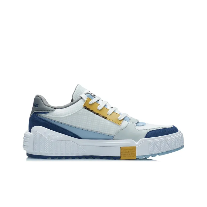 LiNing Attack Ace Advance Anti Slip And Wear Resistant Lightweight Low Top Skateboard Shoes Men's Sea Salt Blue-1