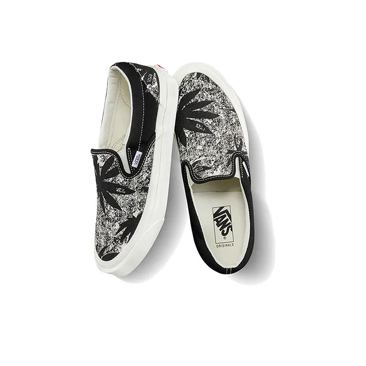 Vans Og Classic Slip On Lx 'Palm Acid Wash Summer Leaf Black'-2