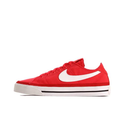 Nike Court Legacy Skateboard Shoes Women's Low-Top Red/White