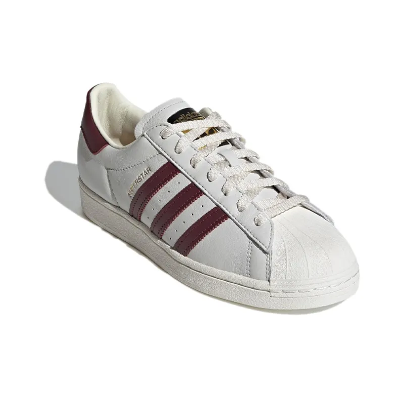Adidas Superstar Off White Maroon-2