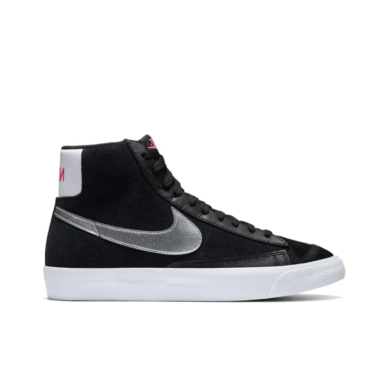 Nike Blazer Mid 77 Black Silver-1