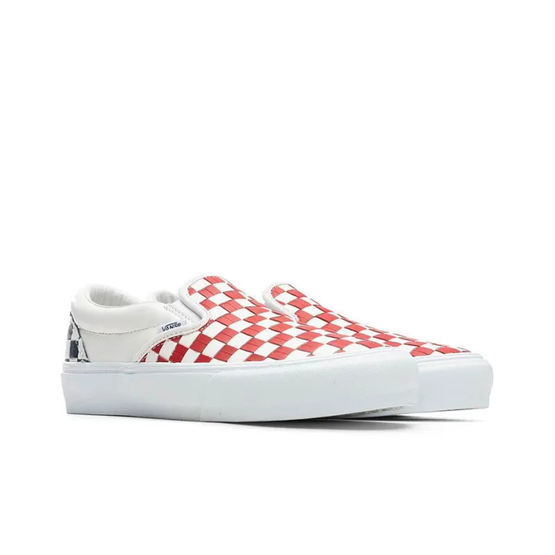 Vans Classic Slip On Vlt Lx 'Leather Woven Red'-2