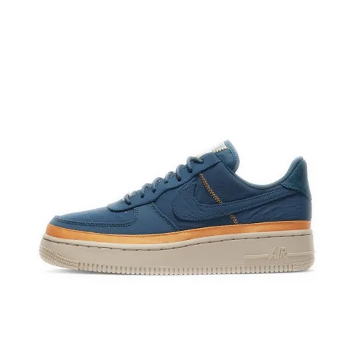 Nike Air Force 1 Skateboard Shoes Women's Low-Top Orange Blue