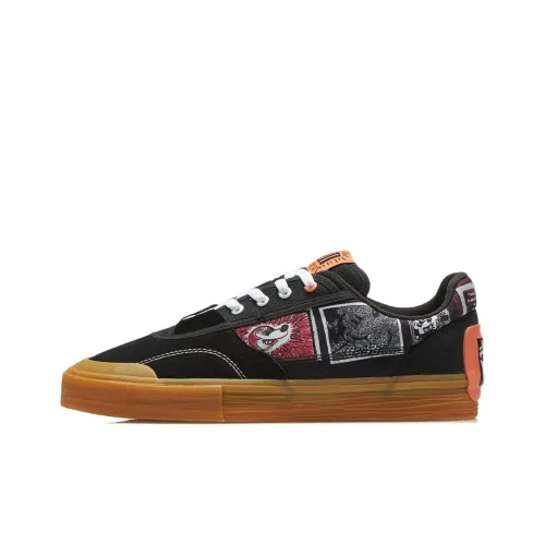 Disney x LiNing 50/50 Keith Haring Anti Slip Wear Resistant Low Top Skateboard Shoes Men's Black
