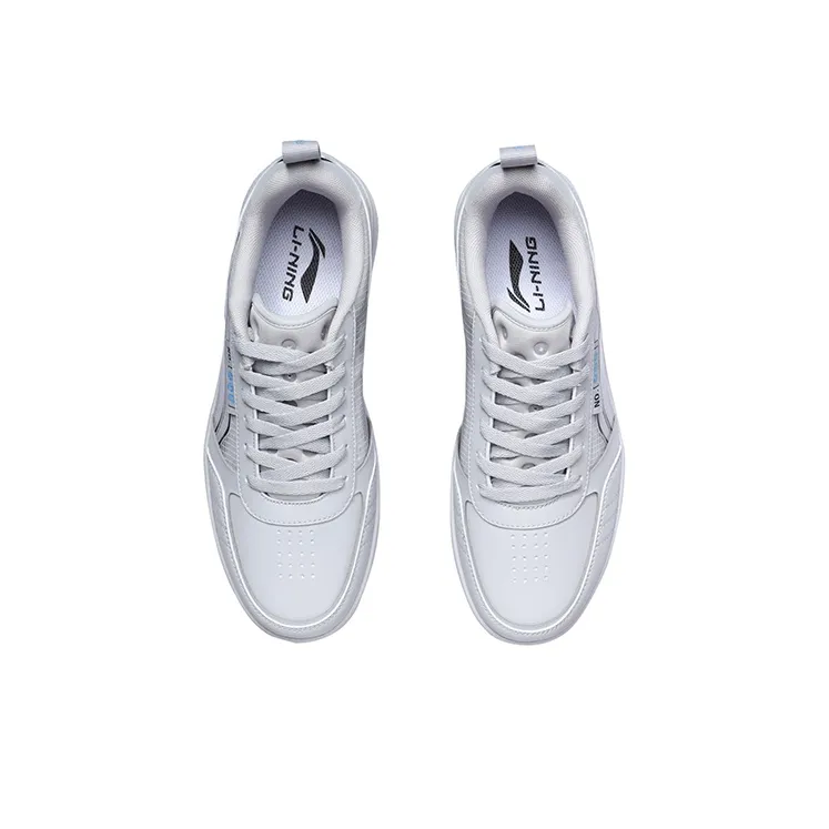 LiNing NO.258 Low Top Skateboard Shoes Unisex Microcrystalline Gray-3