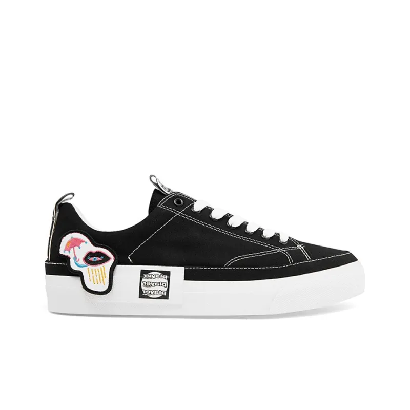 Kappa Low Top Skateboard Shoes Unisex Black-1