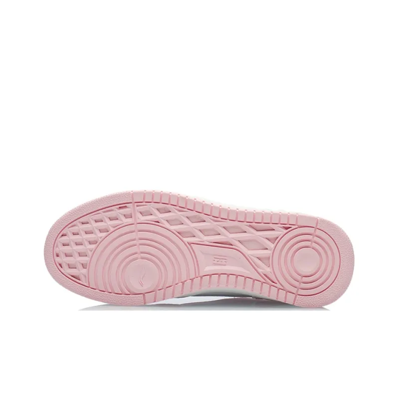 LINING Skateboard Shoes Women's Low Top White/Pink-3