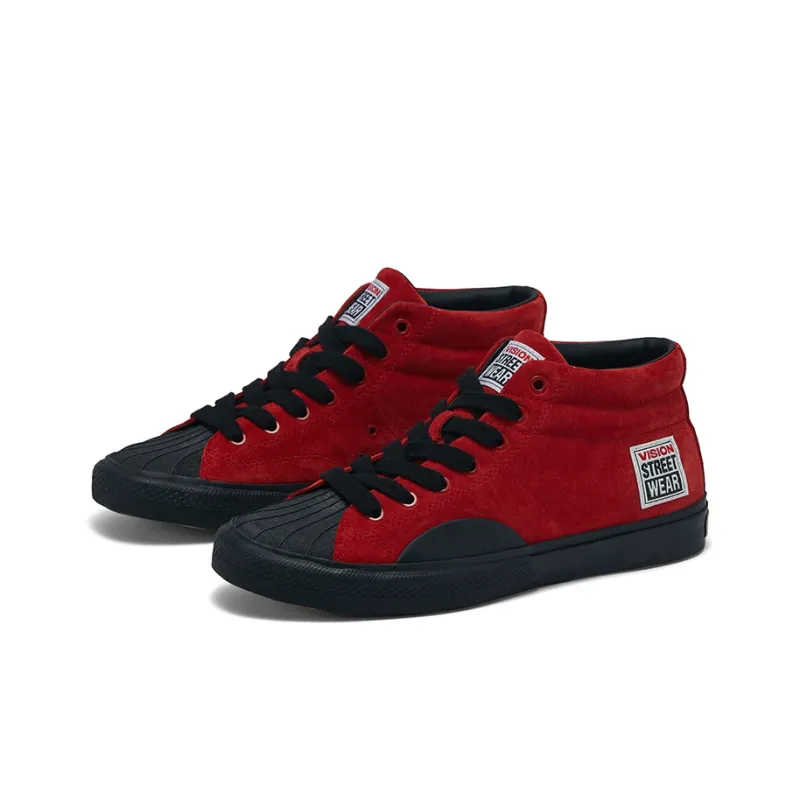 Vision Street Wear Shell Head High Top Skateboard Shoes Unisex Brick Red-2