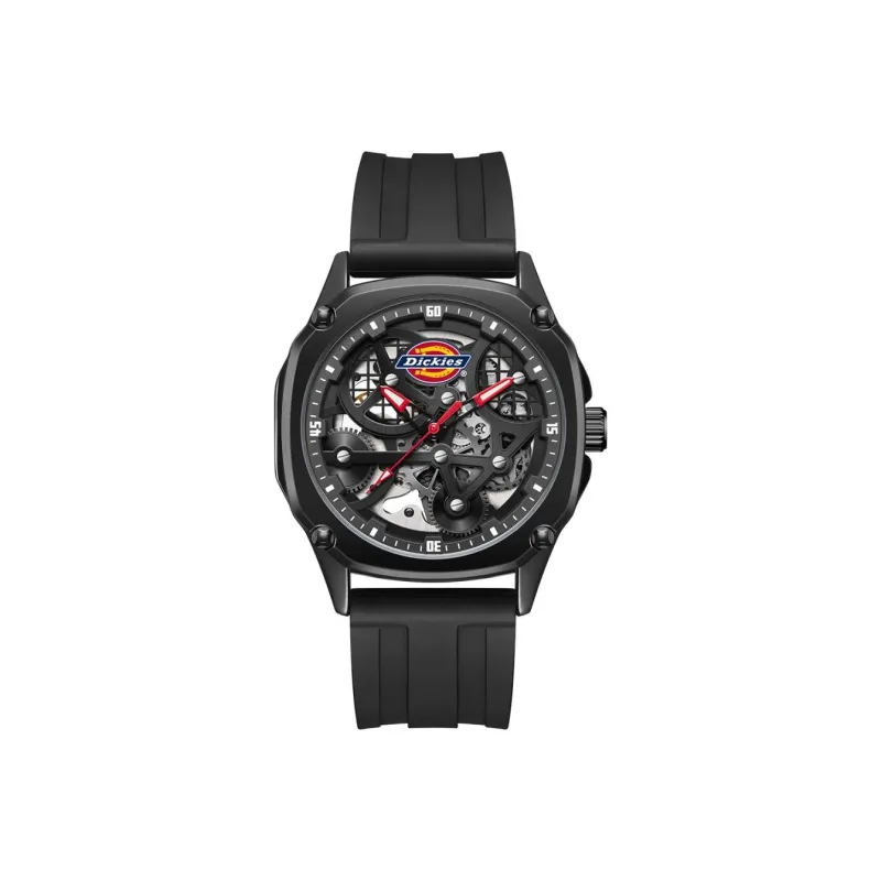 Dickies Creator Collection Emperor Cool Fit Wrist Watch Mechanical Movement Silicone Strap Cut Out Dial Men's Watches-0