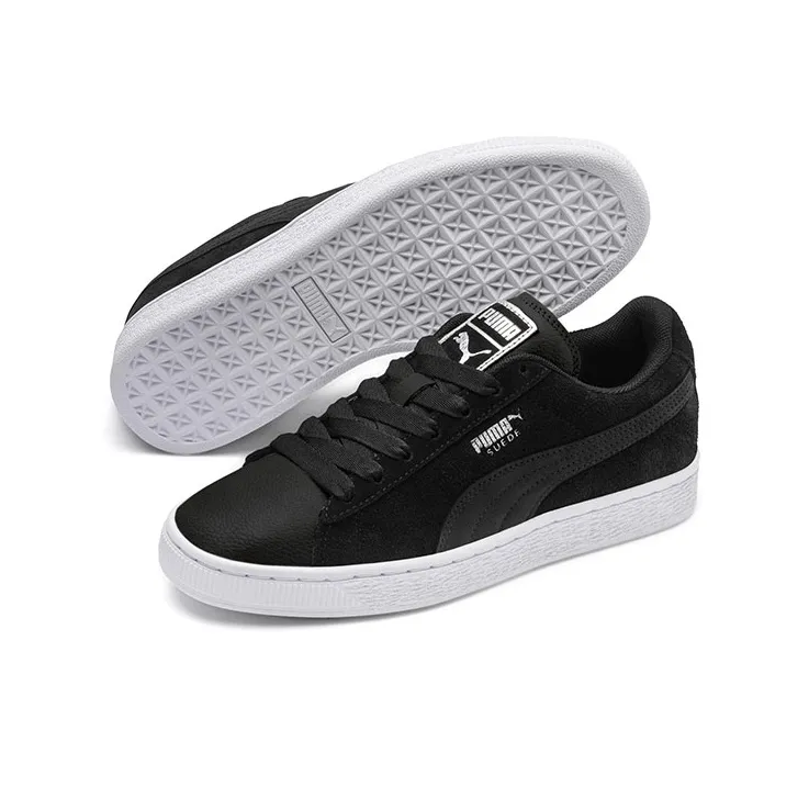 PUMA Suede Shimmer Black/Grey Low Board Shoes Women's-2