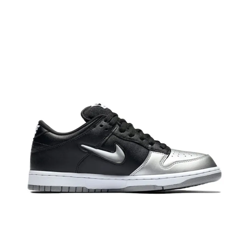 Nike Sb Dunk Low Supreme Jewel Swoosh Silver-1